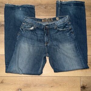 BKE Marshall Men’s Relaxed Fit Straight Leg Blue Jeans 34 x 34